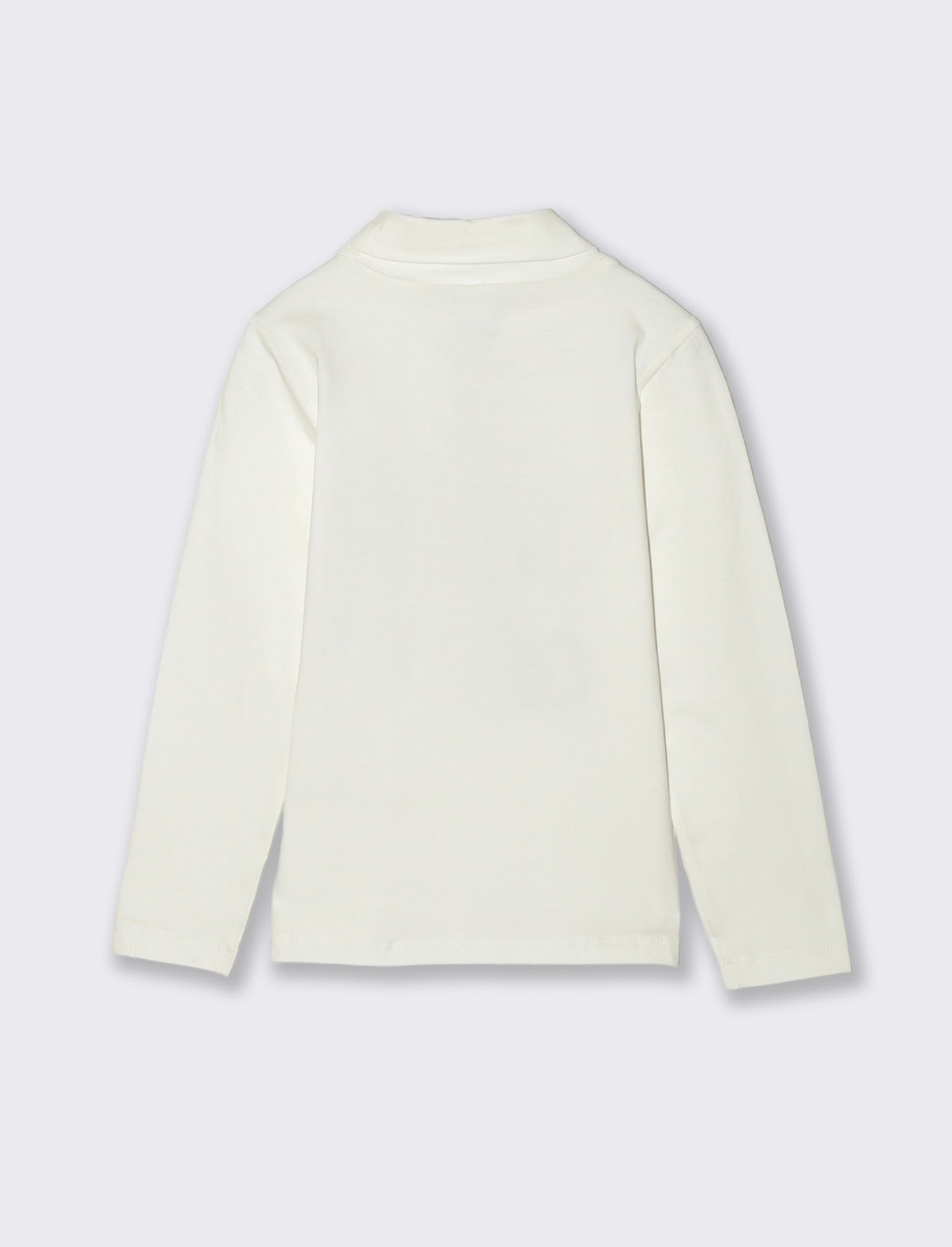 Lupetto in cotone elastico. - Bianco latte