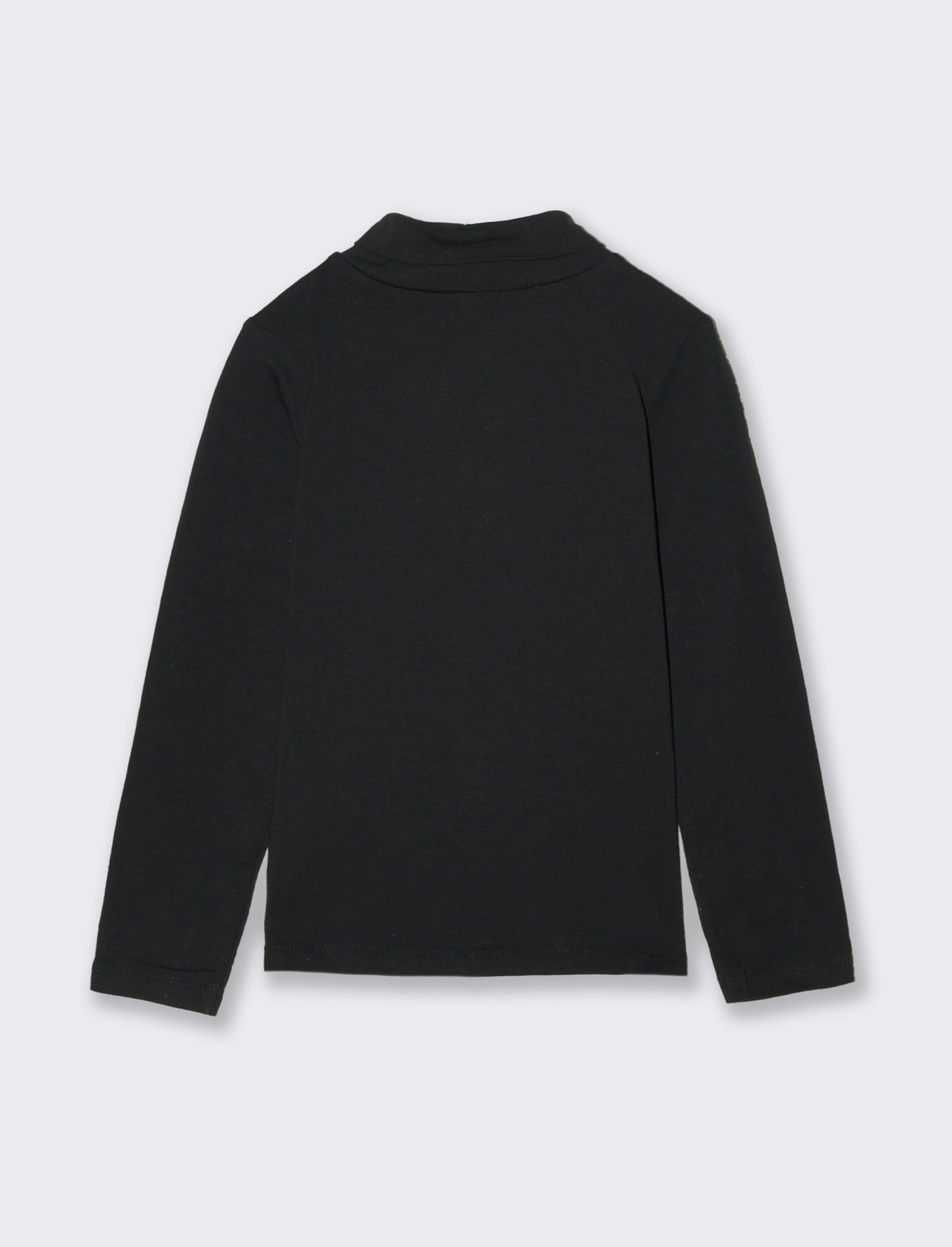 Lupetto in cotone elastico. - Nero