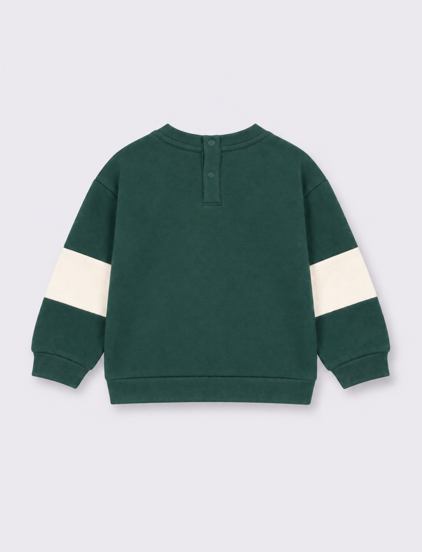 Felpa con inserti alle maniche - Verde bottiglia