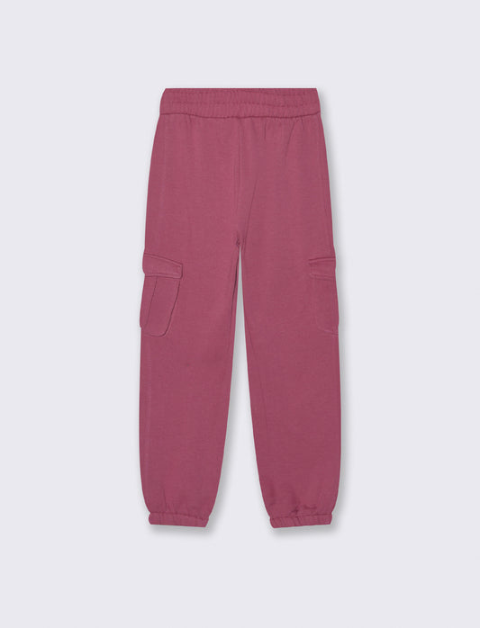 Jogger da bambina dalla vestibilità comoda con tasconi laterali - Viola malva