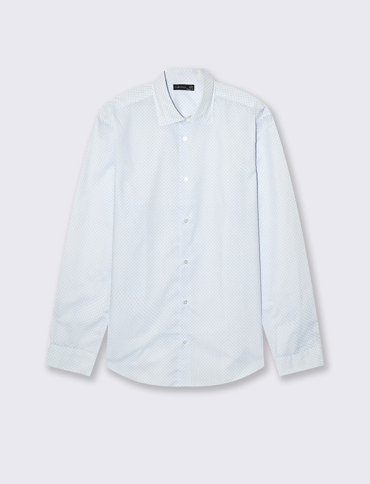CAMICIA MICRO FANTASIA REGULAR FIT - Bianco