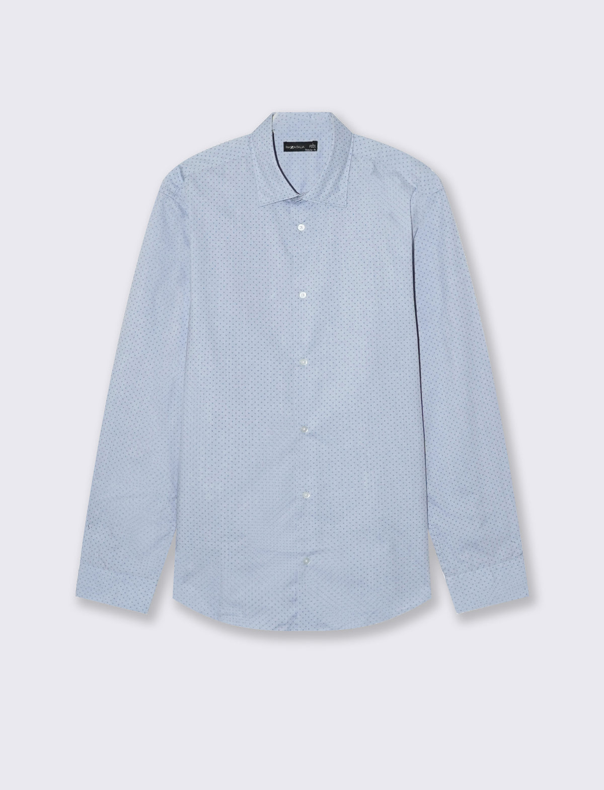 CAMICIA MICRO FANTASIA REGULAR FIT - Celeste