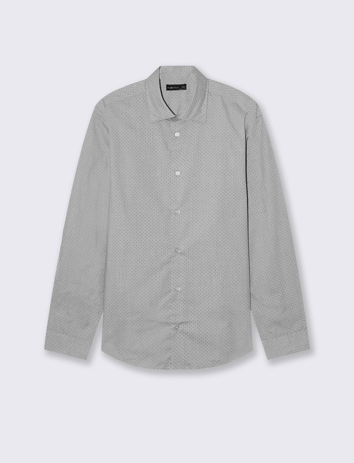 CAMICIA MICRO FANTASIA REGULAR FIT - Grigio