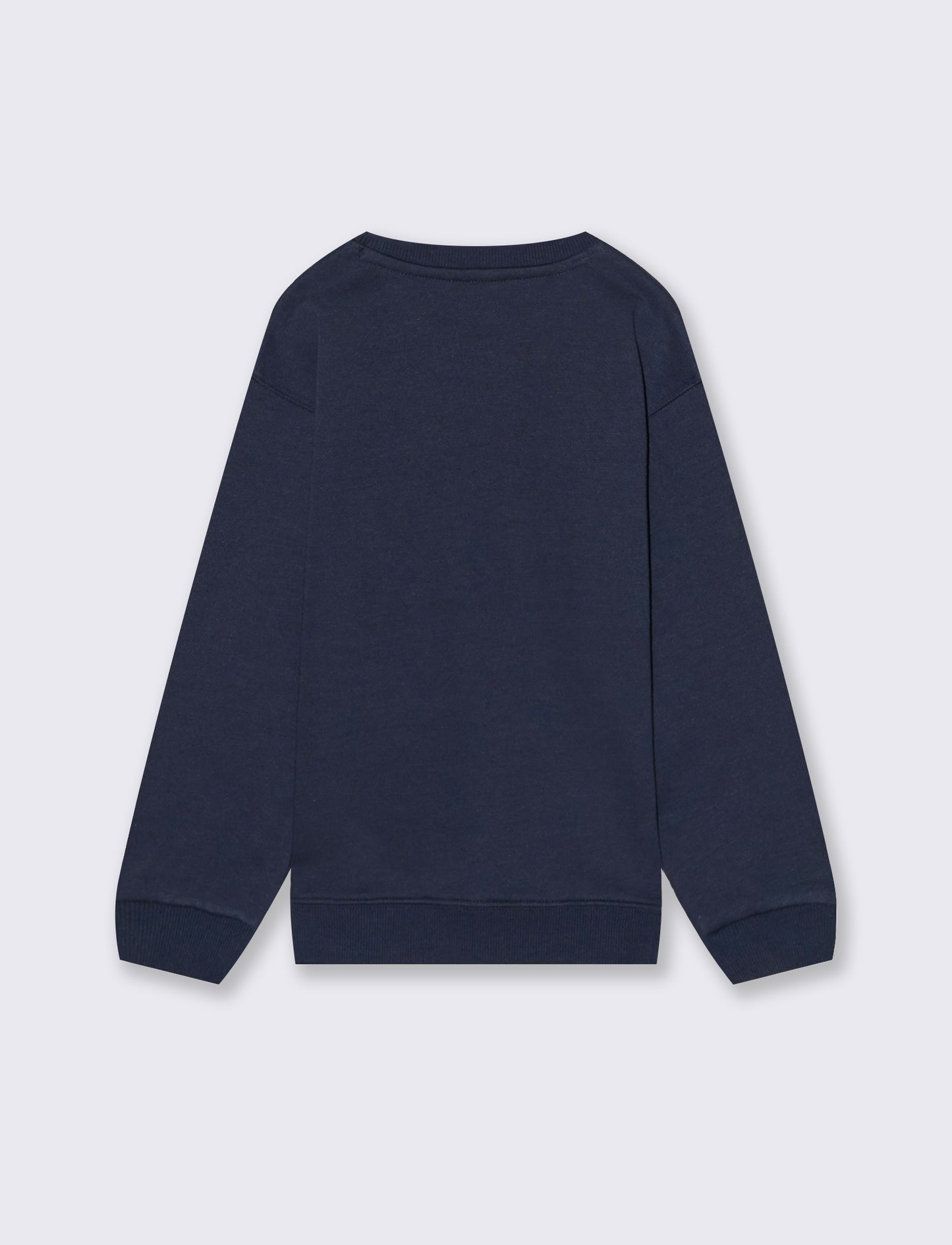 Felpa full zip con stampa. - Blu