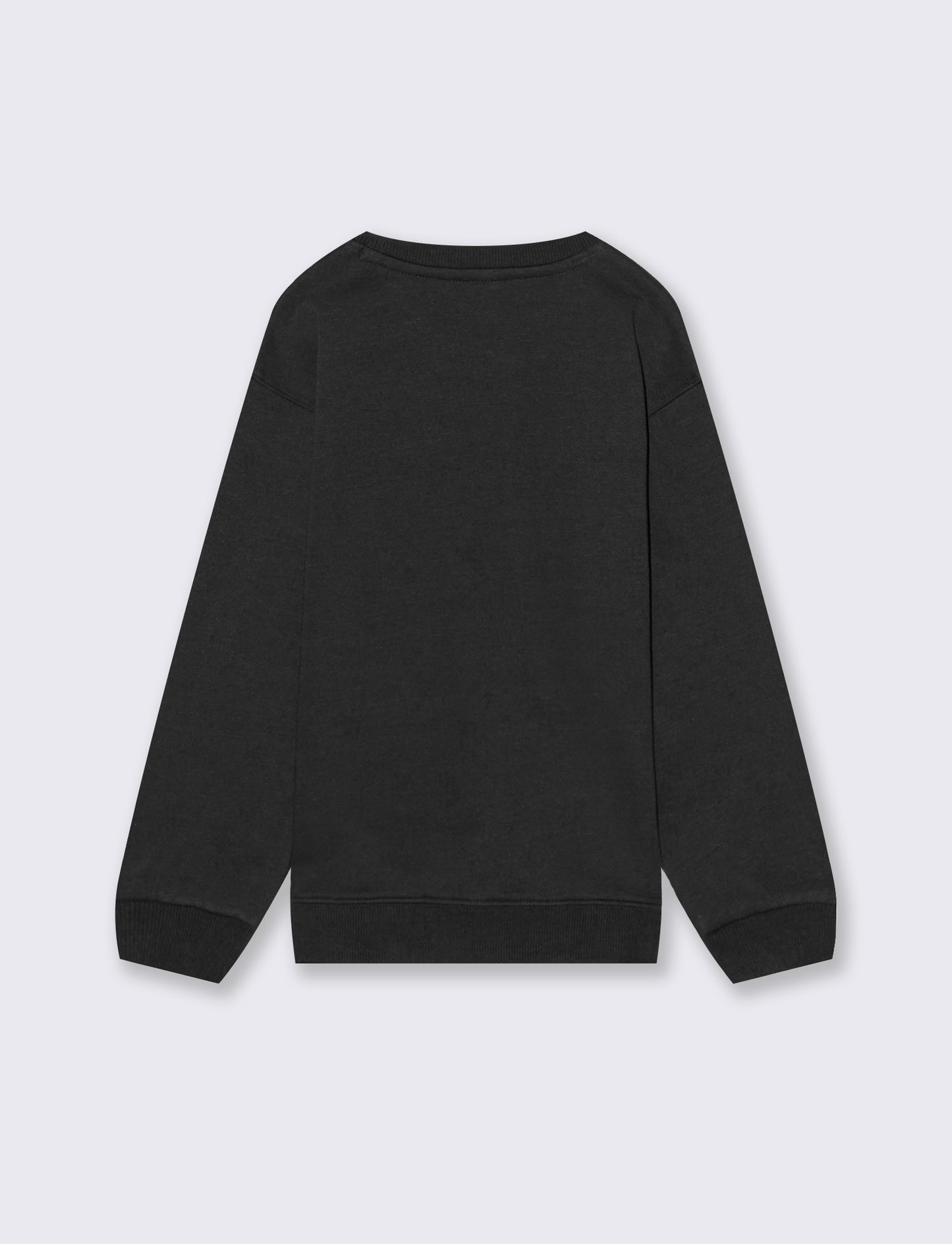 Felpa full zip con stampa. - Nero