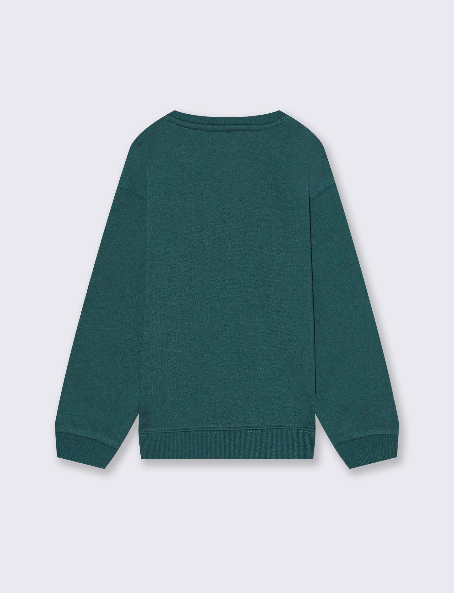 Felpa full zip con stampa. - Verde