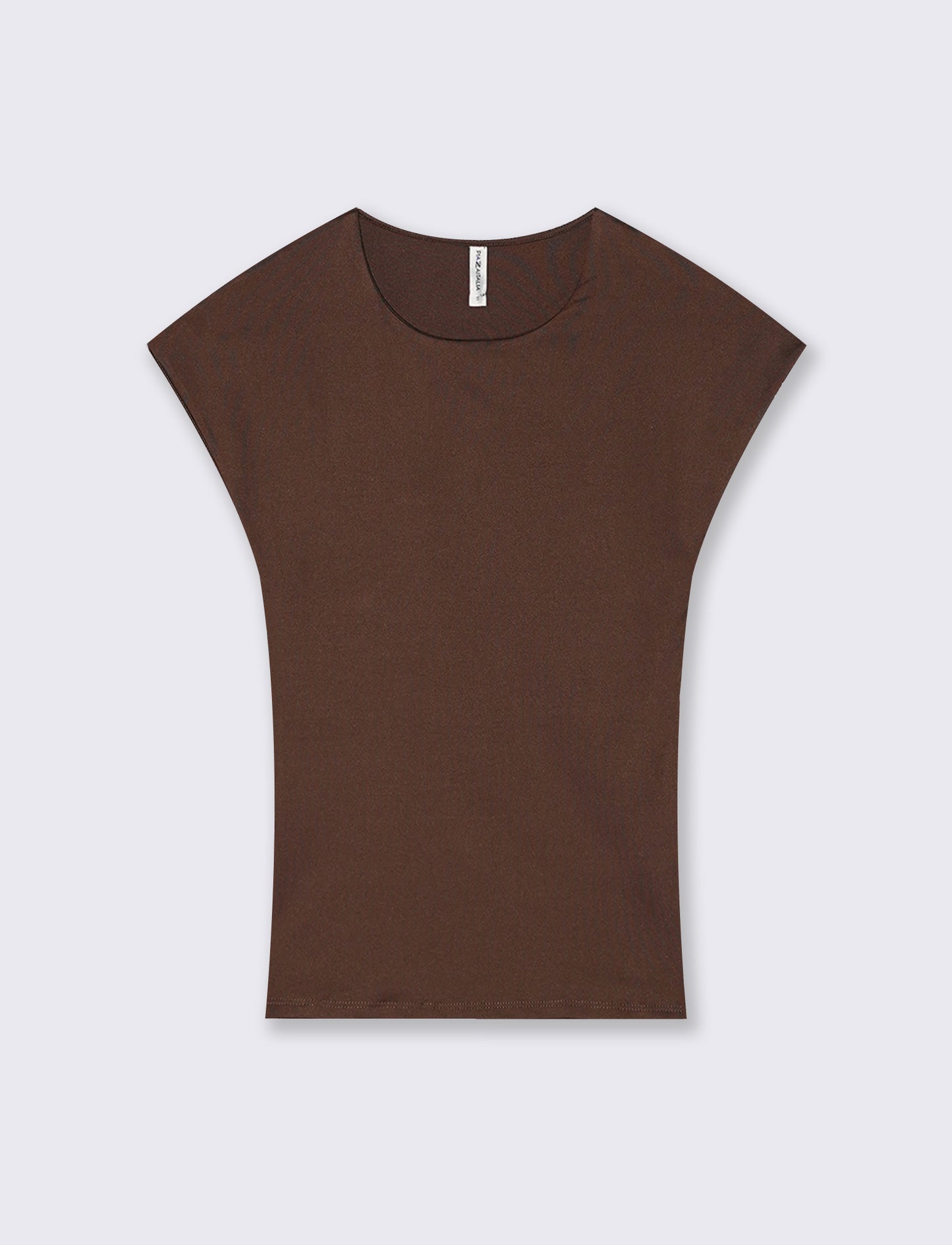 T-Shirt Manica Ad Aletto Basic - Marrone cioccolato