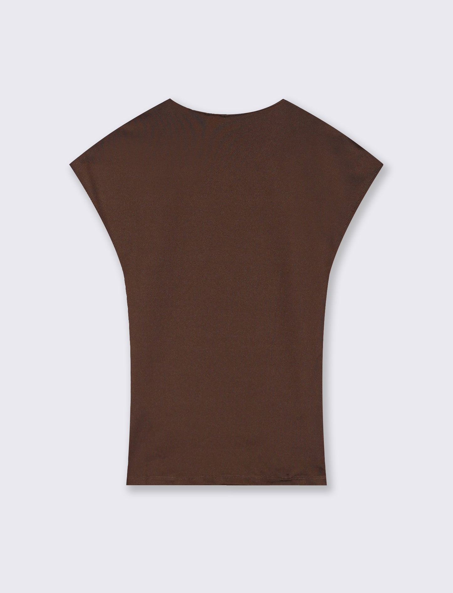 T-Shirt Manica Ad Aletto Basic - Marrone cioccolato