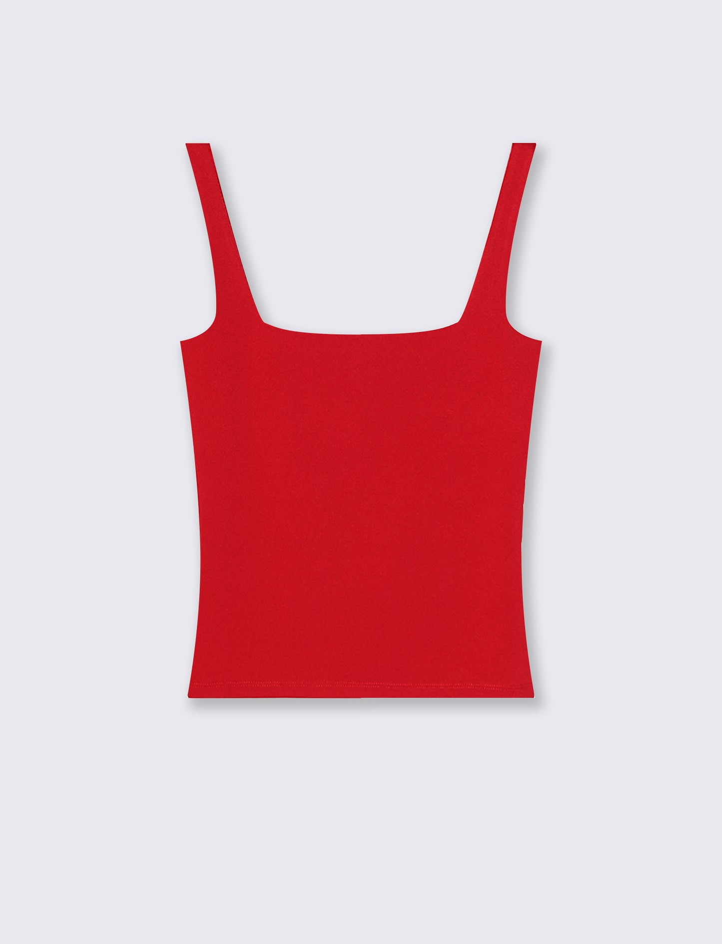 Top con spallina larga e scollo V cut-out - Rosso