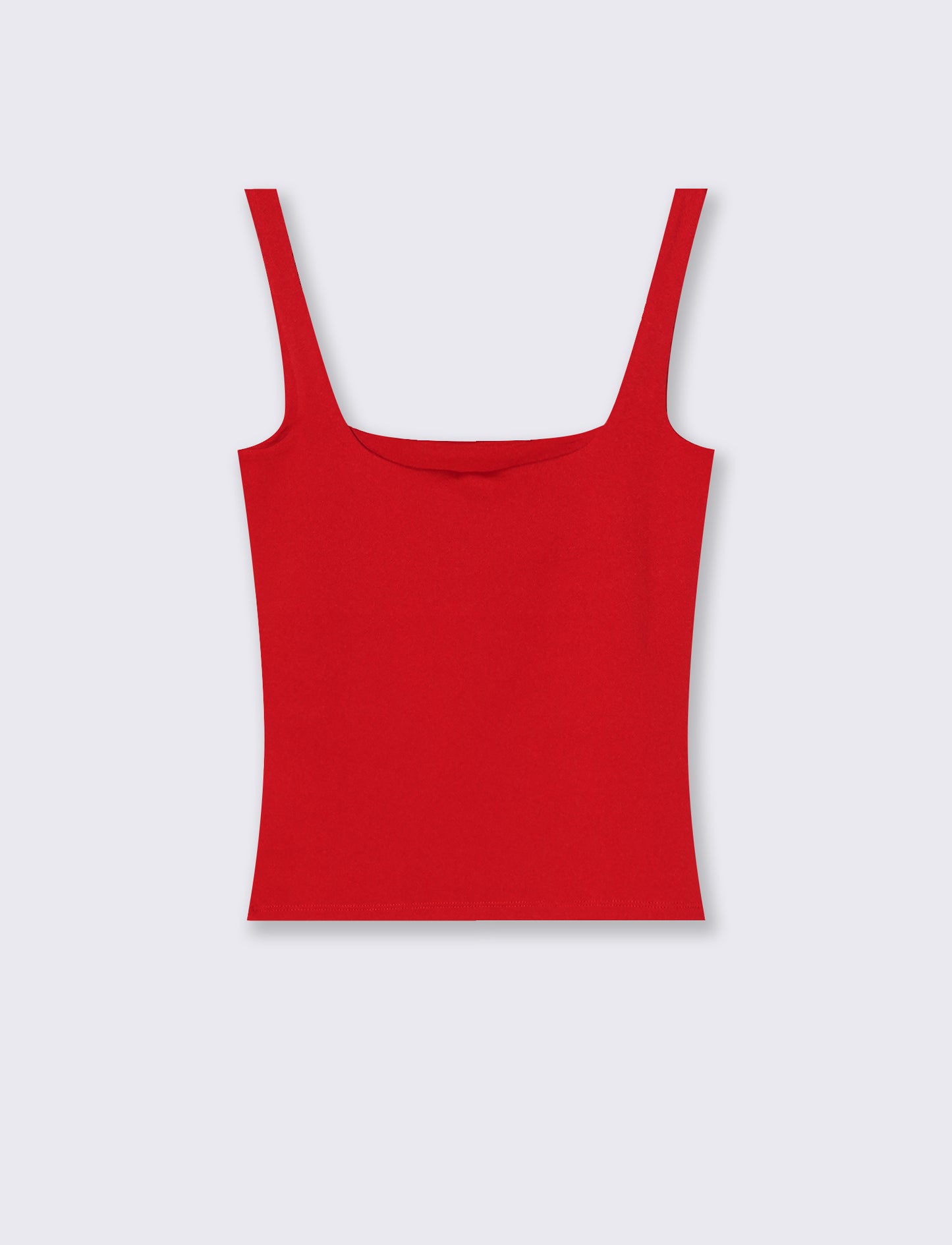 Top con spallina larga e scollo V cut-out - Rosso