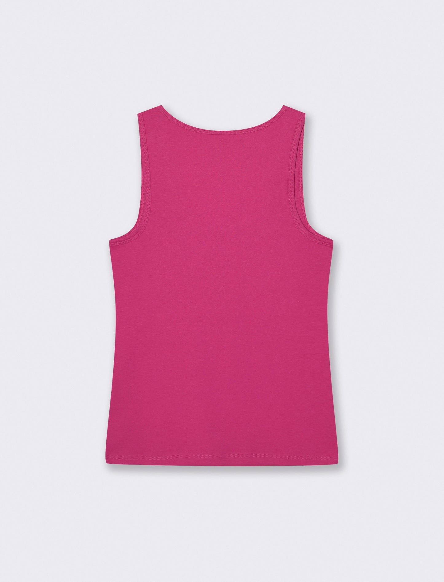 Canotta a coste con zip - Fuxia