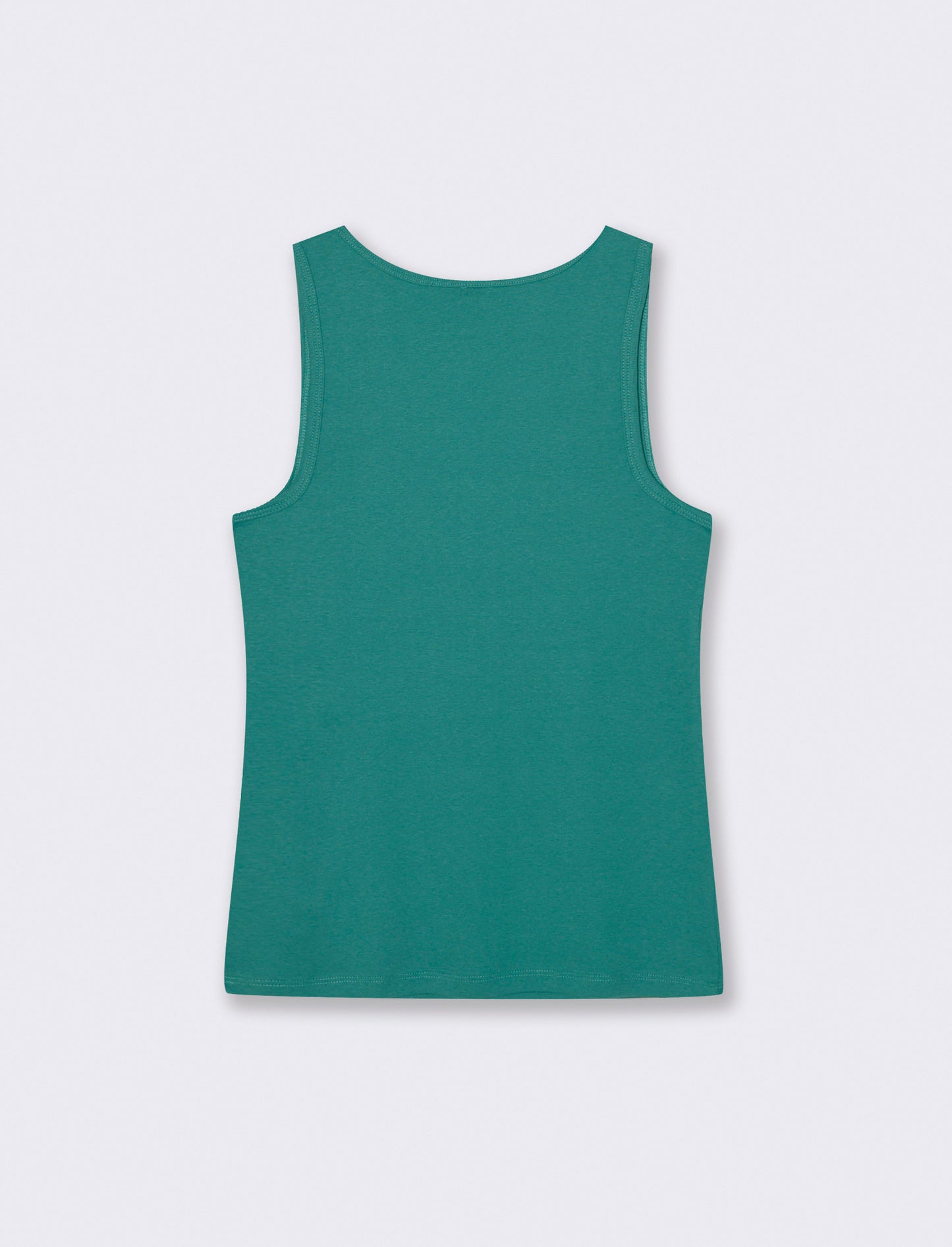 Canotta a coste con zip - Verde smeraldo