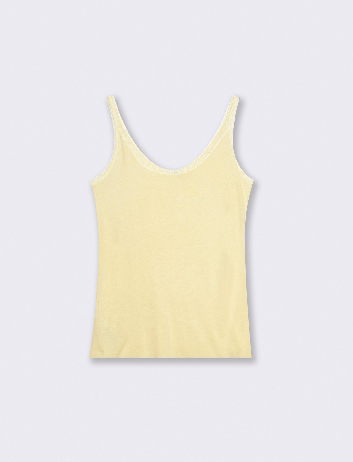 Top con inserti in mesh e bretelle - Giallo pastello