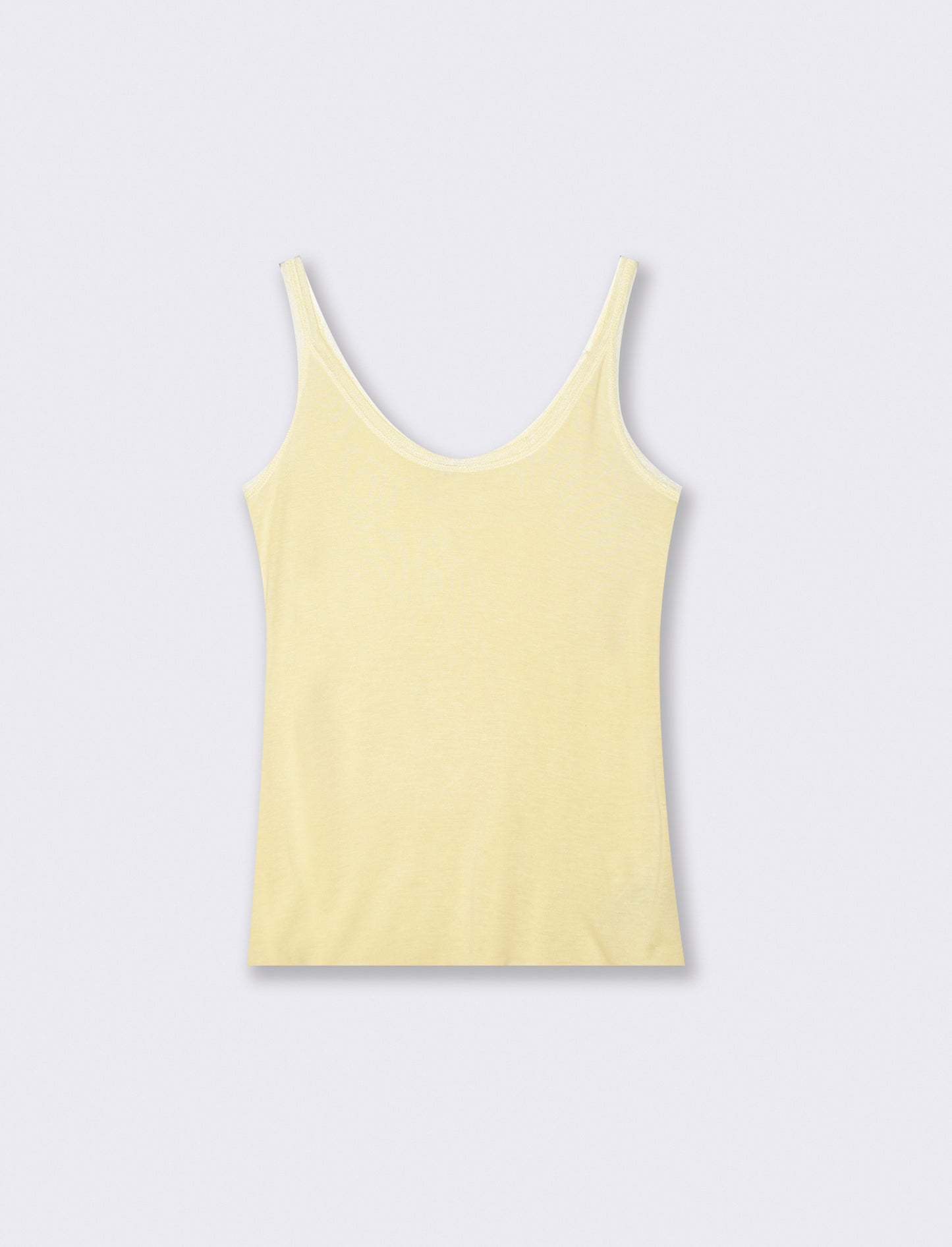 Top con inserti in mesh e bretelle - Giallo pastello