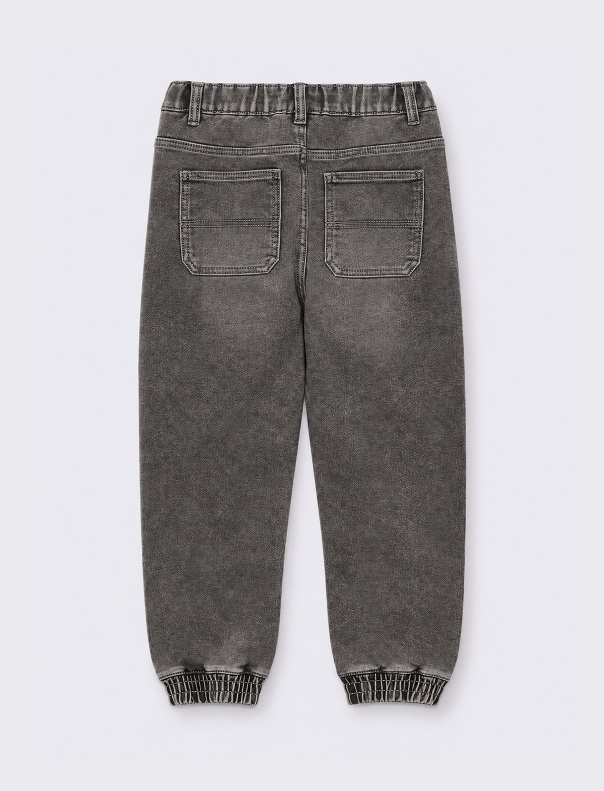 Jogger in tessuto effetto denim. - Grigio