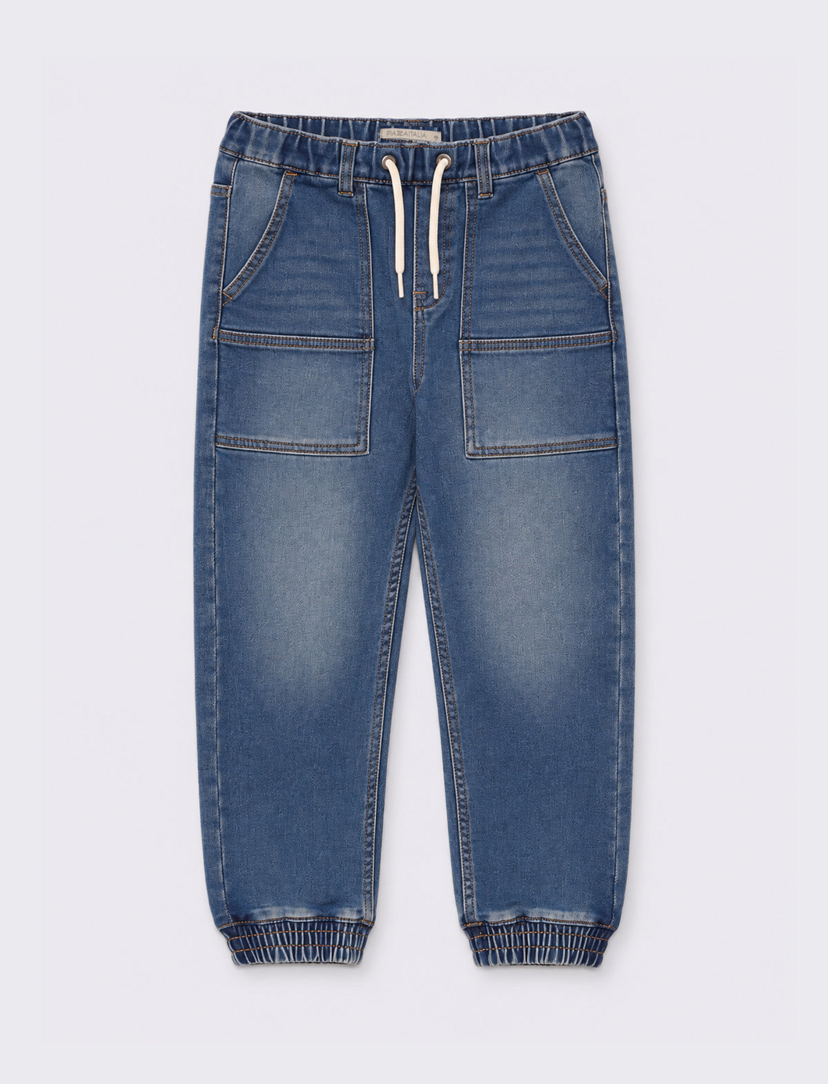 Jogger in tessuto effetto denim. - Denim