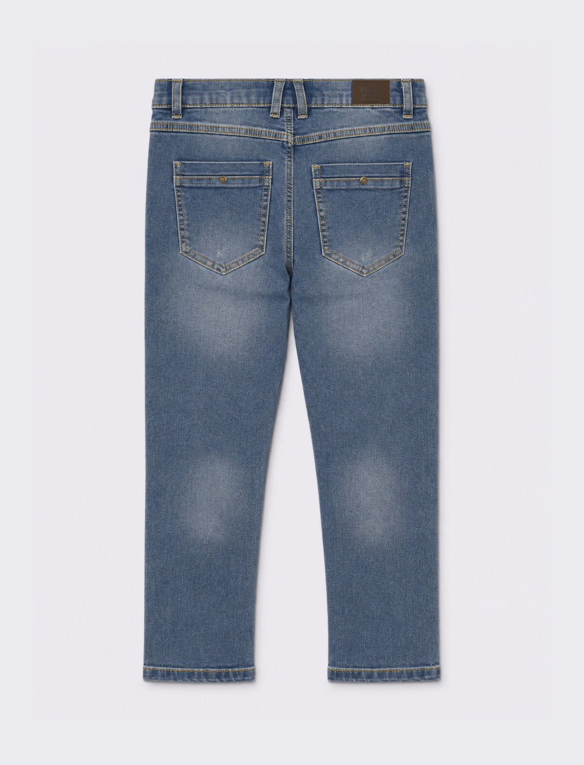 Jeans 5 tasche con rotture. - Denim