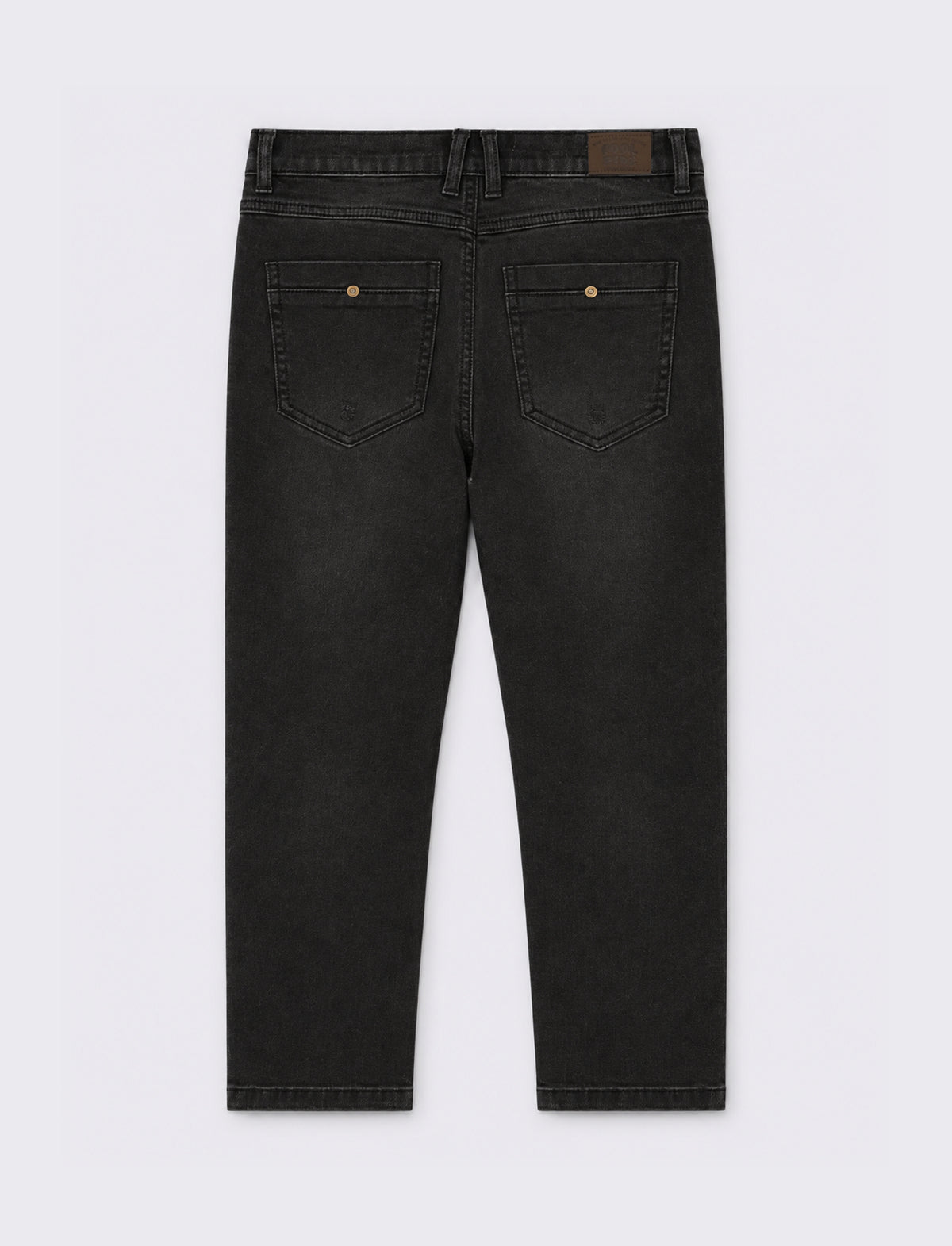 Jeans 5 tasche con rotture. - Nero