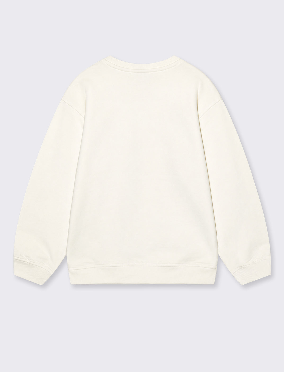 Felpa con stampa. - Bianco latte