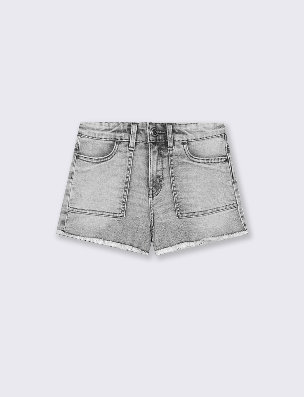 Short in denim elastico. - Grigio chiaro