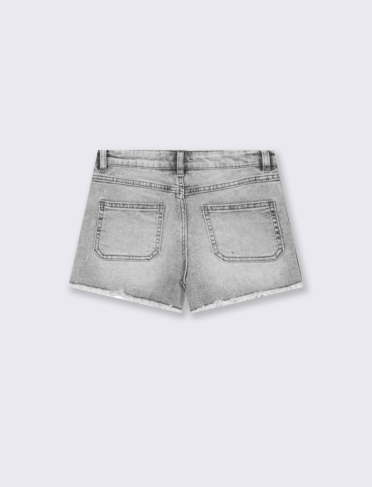 Short in denim elastico. - Grigio chiaro