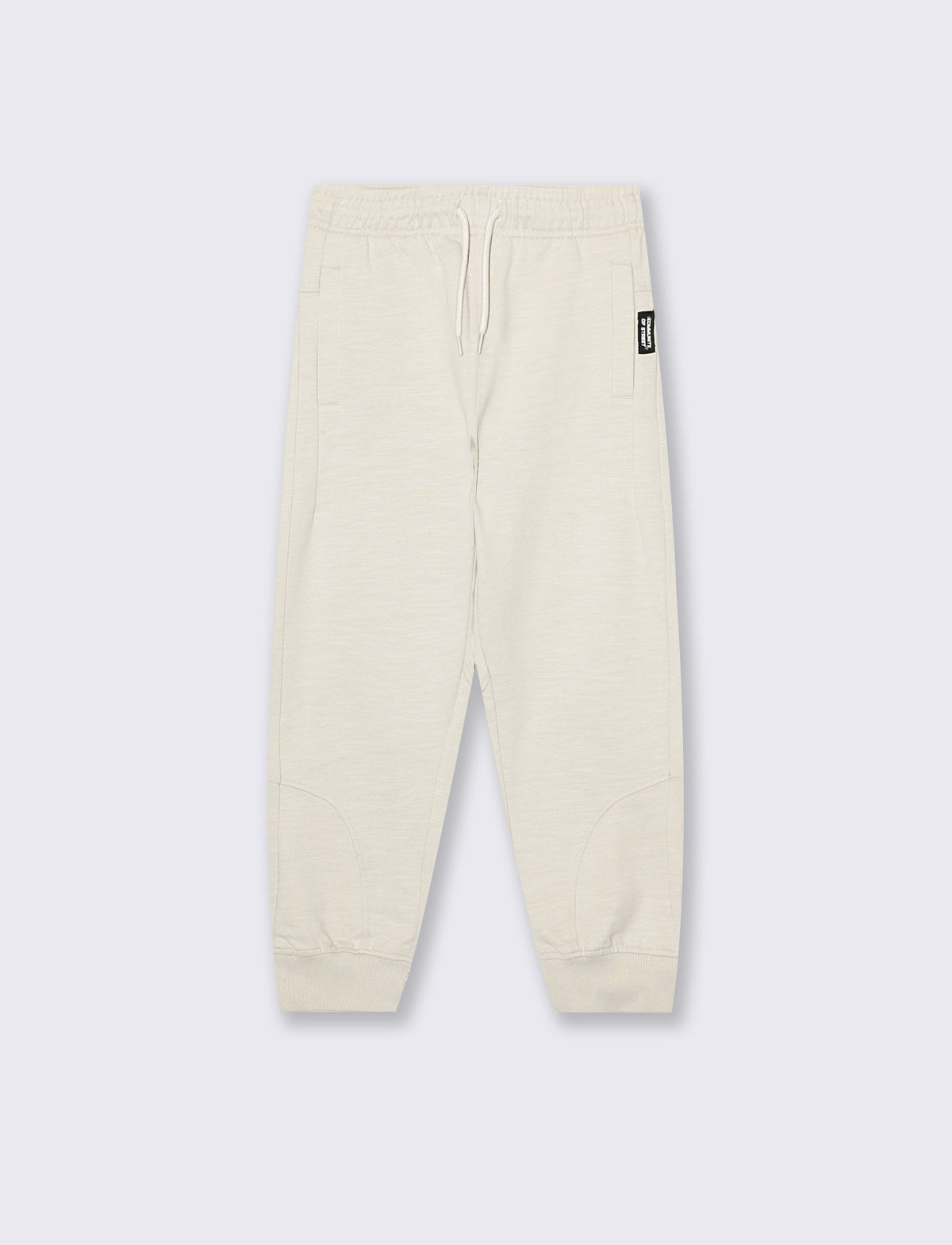 Jogger  in felpa fiammata - Beige