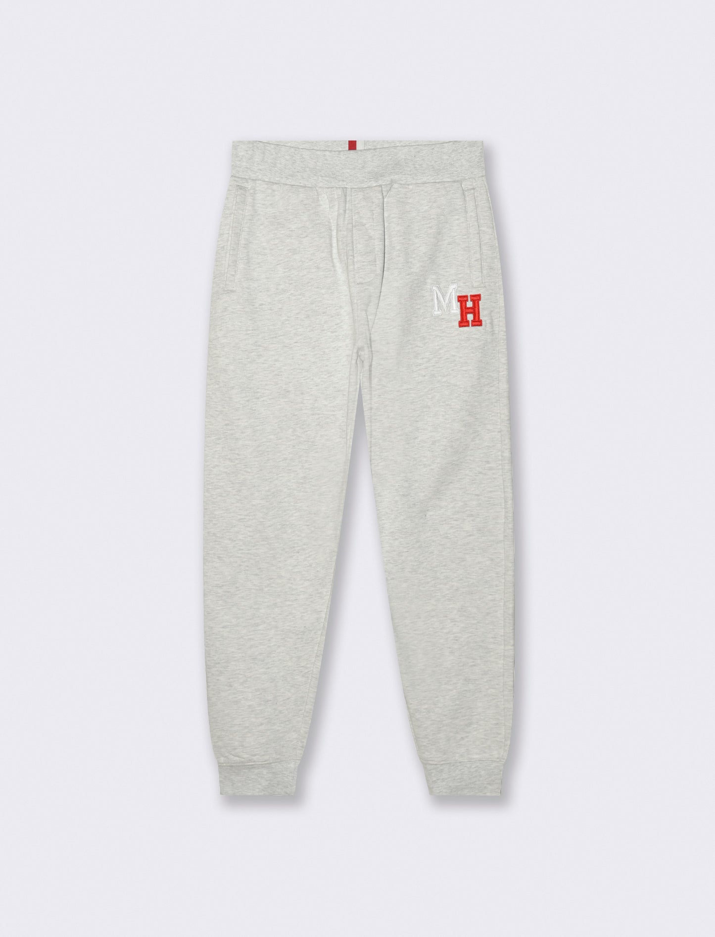 PANTALONI JOGGER IN FELPA CON RICAMO - Grigio mel.