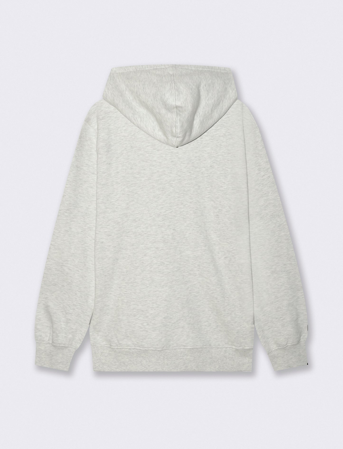 FELPA CON CAPPUCCIO CON STAMPA FLOCK - Grigio mel.