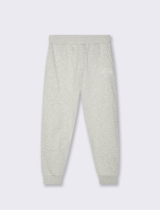 PANTALONI JOGGER IN FELPA CON STAMPA FLOCK - Grigio mel.