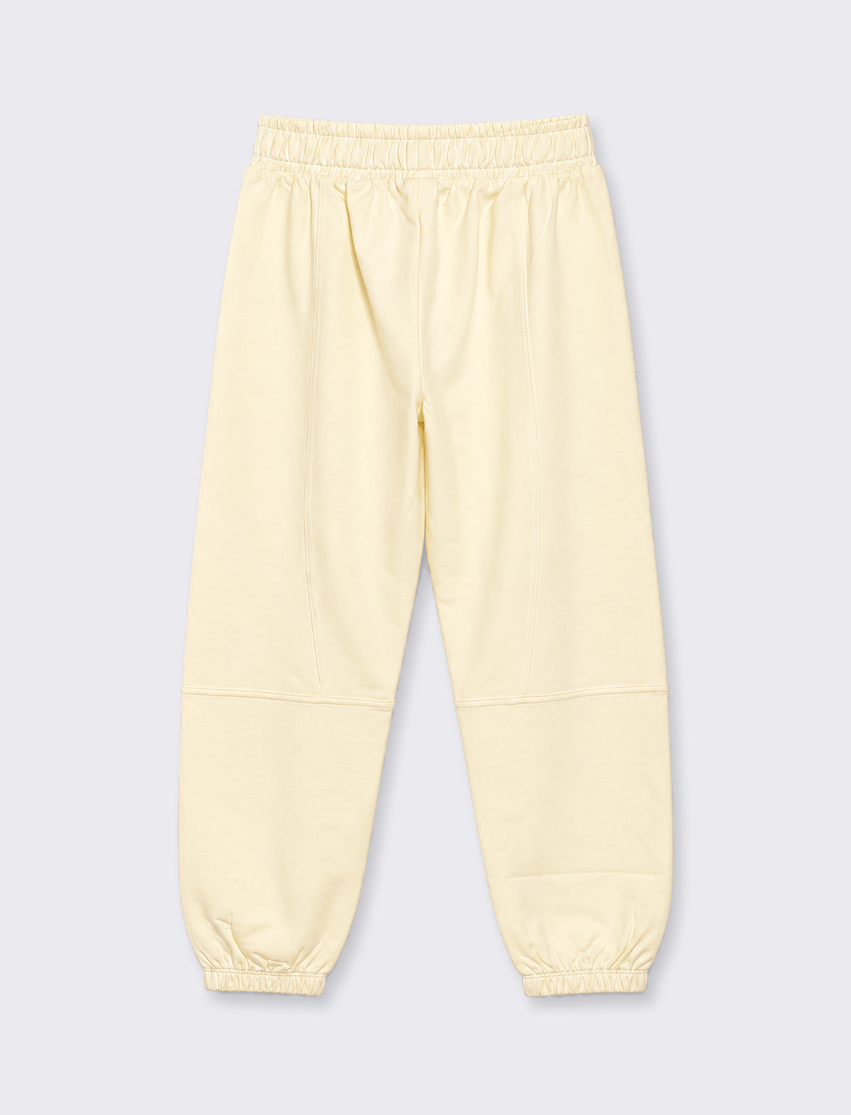 Pantalone in felpa da bambina. - Bianco latte