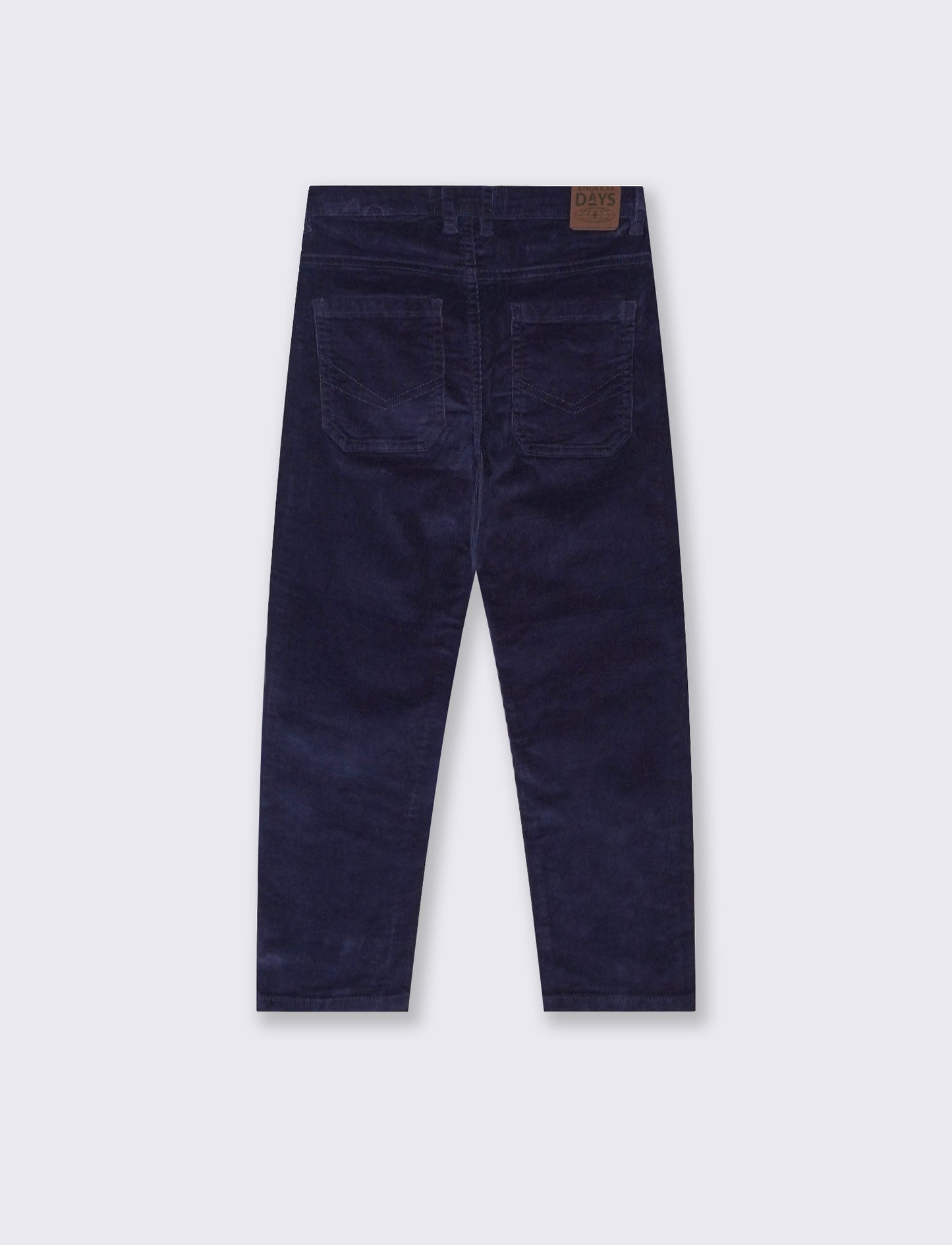 Pantalone 5 tasche in velluto a coste. - Blu
