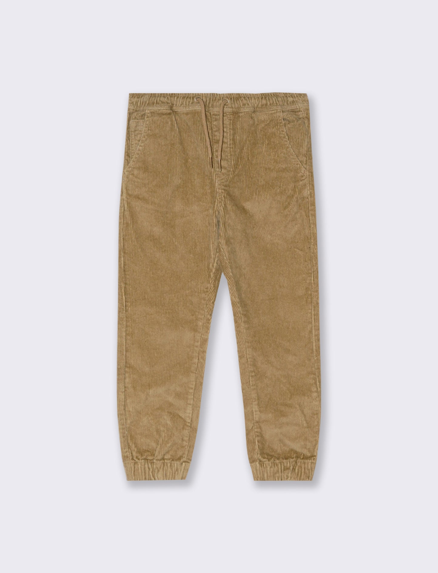 Jogger in velluto a coste. - Beige