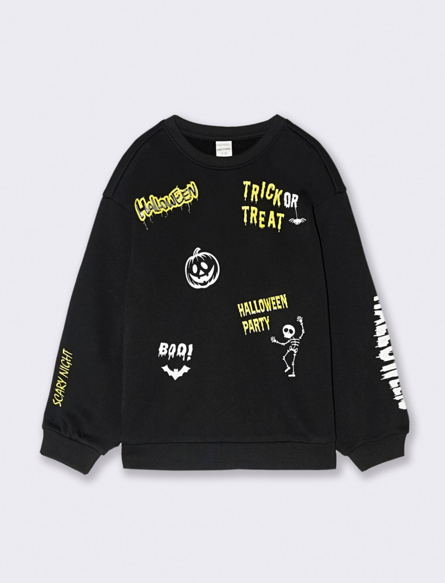 FELPA GIROCOLLO Halloween - Nero