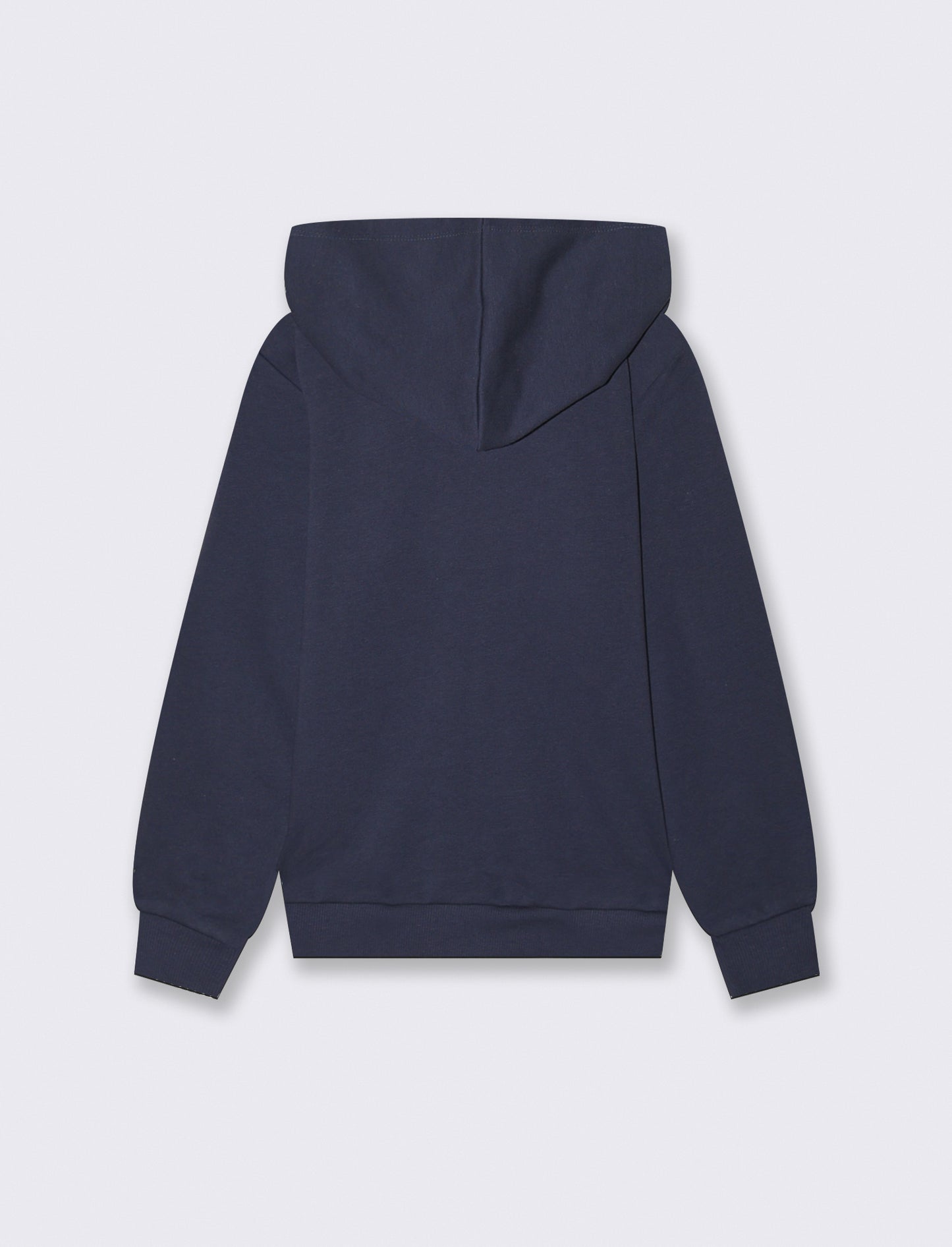 Felpa full zip con cappuccio. - Blu