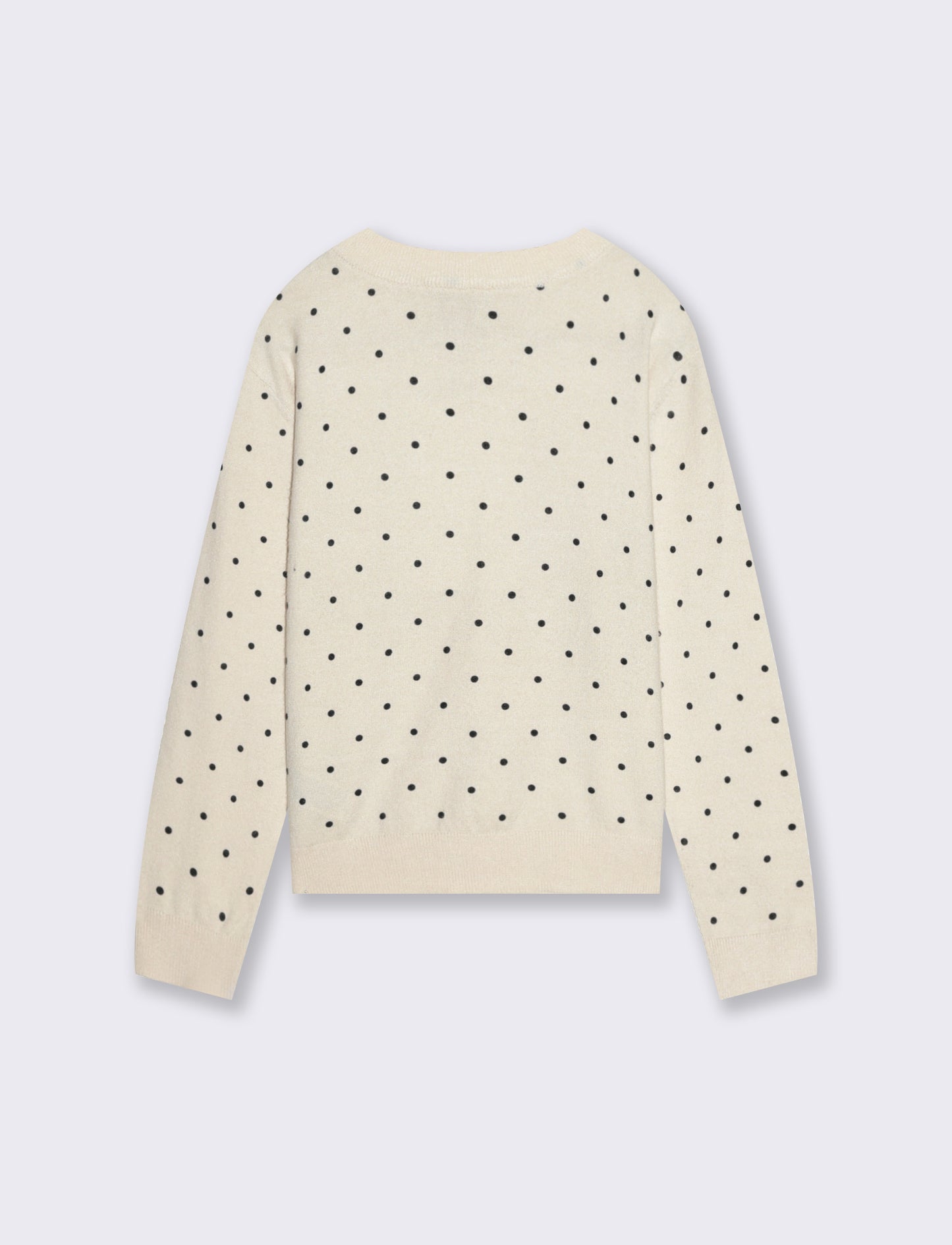 Maglia collo alto con stampa floccata. - Beige