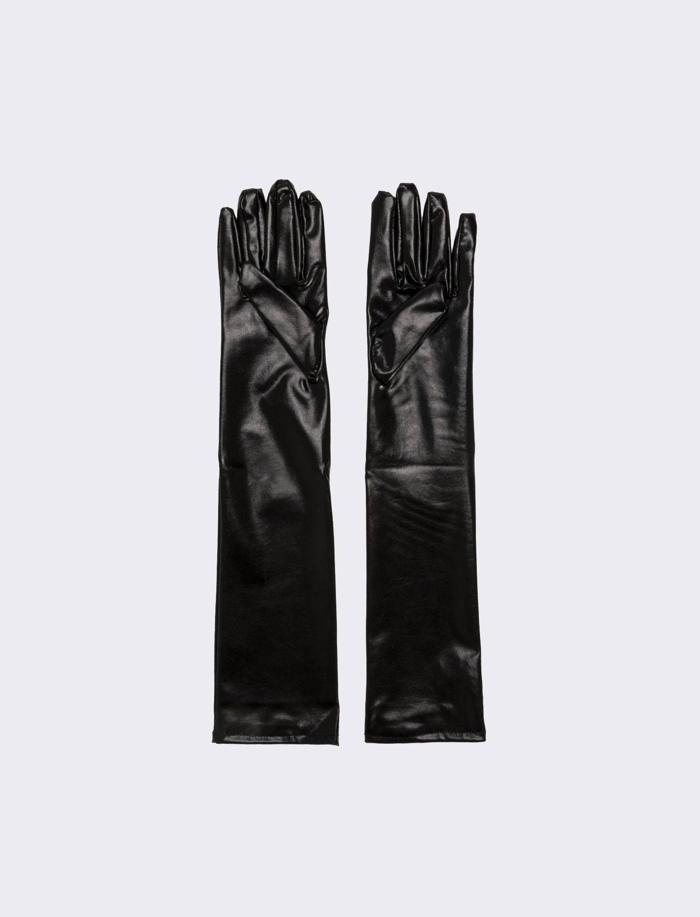 Guanto lungo spalmato 50 cm donna - Nero