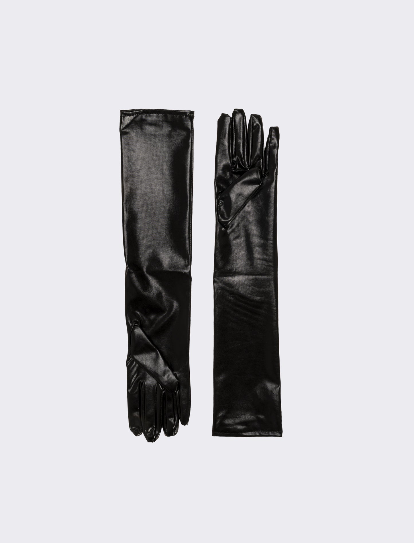 Guanto lungo spalmato 50 cm donna - Nero
