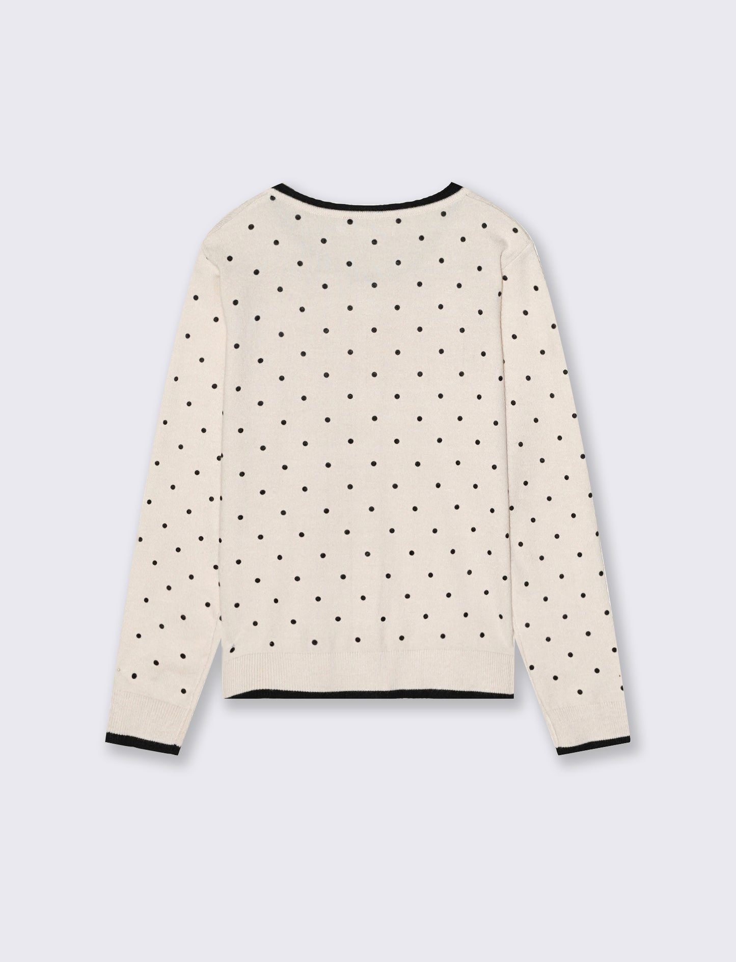 Cardigan in maglia manica lunga. - Beige