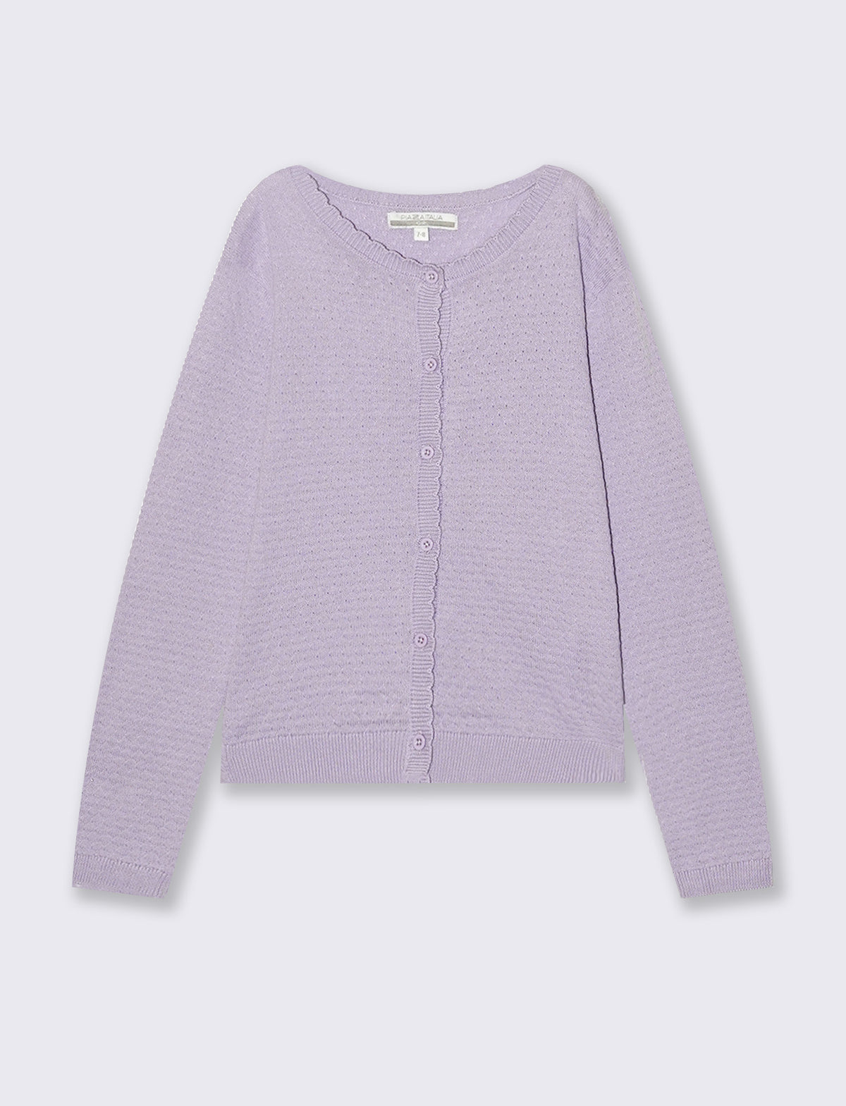 Cardigan manica lunga traforato - Lilla