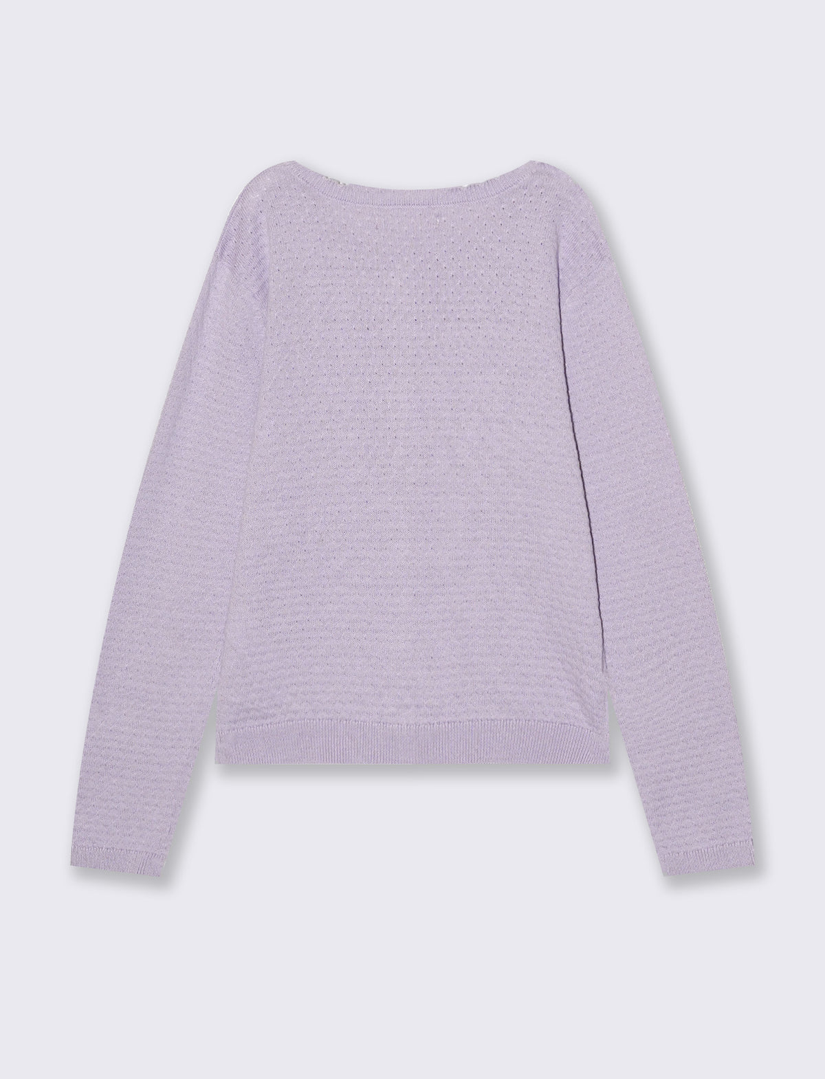 Cardigan manica lunga traforato - Lilla