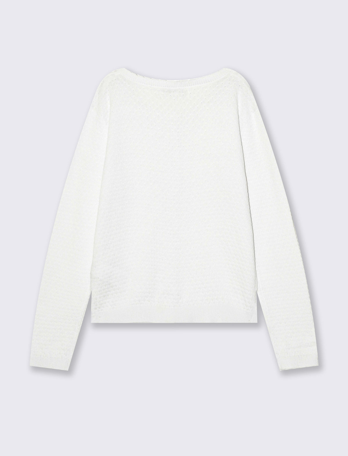 Cardigan manica lunga traforato - Bianco