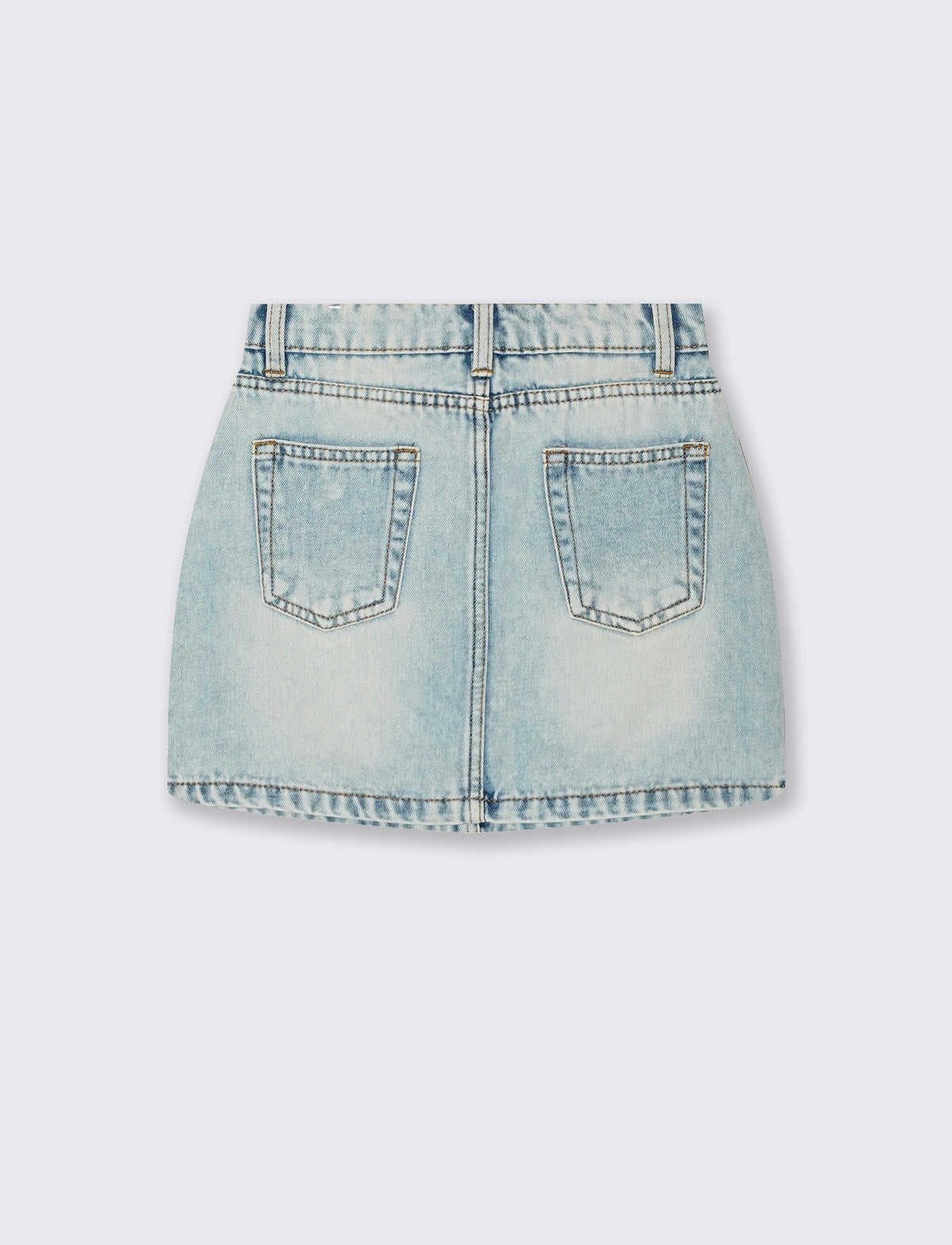 Gonna in denim 100% cotone. - Denim chiaro