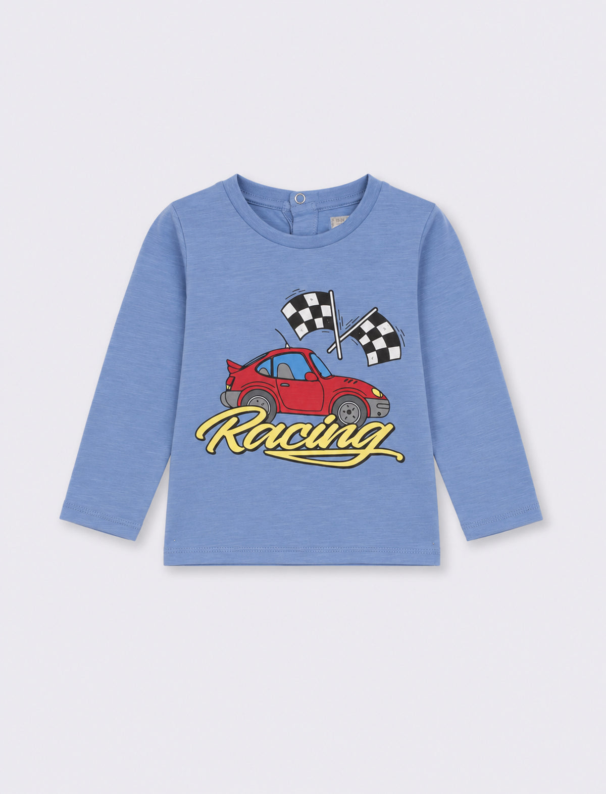 T shirt manica lunga  con stampa - Celeste