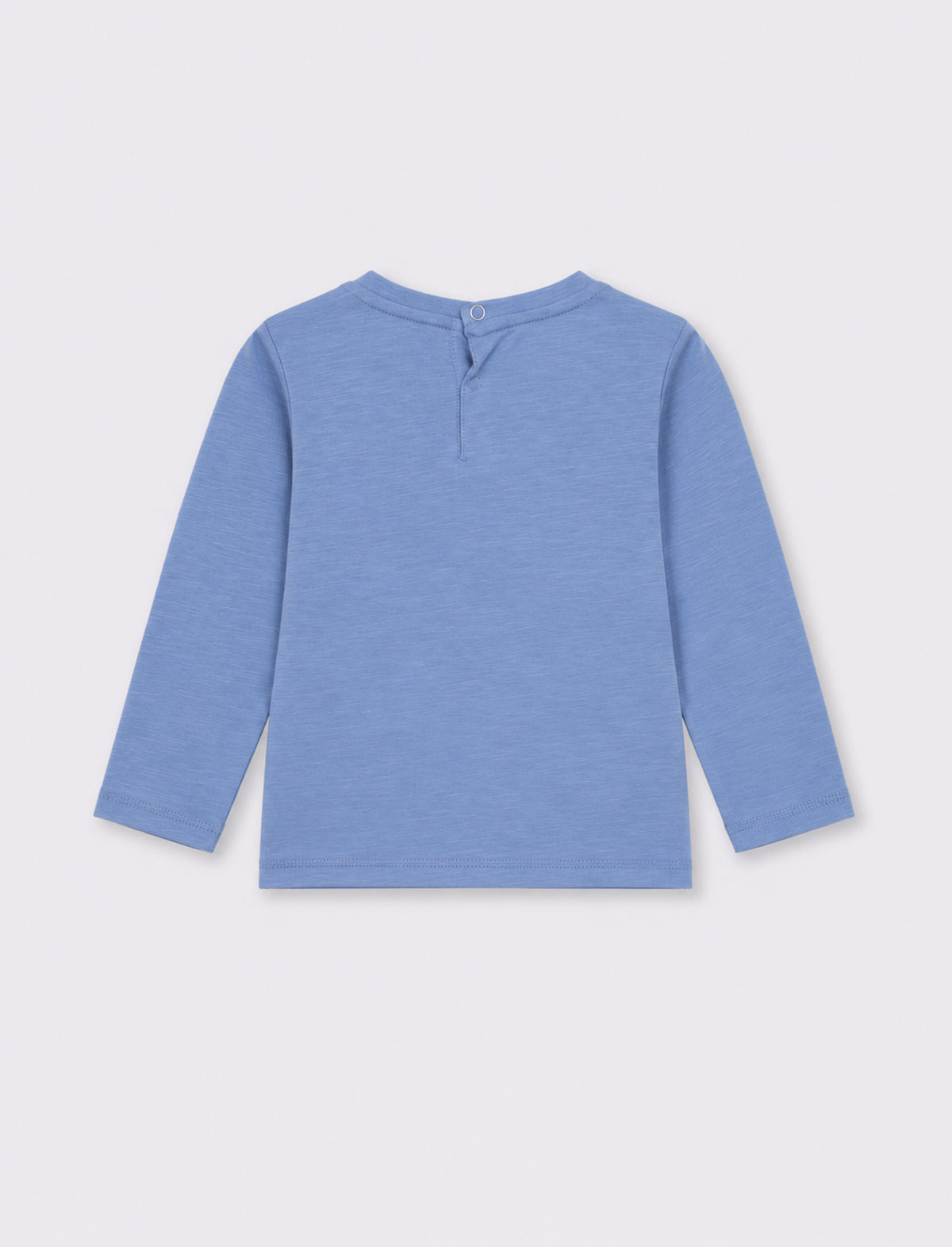 T shirt manica lunga  con stampa - Celeste