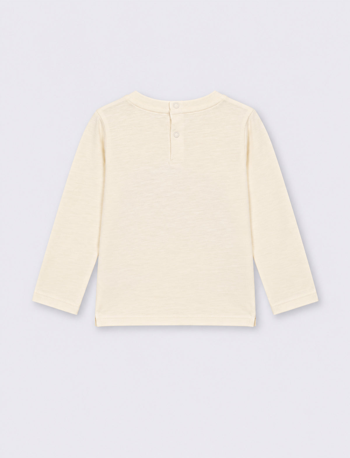 T shirt manica lunga  con stampa - Bianco latte