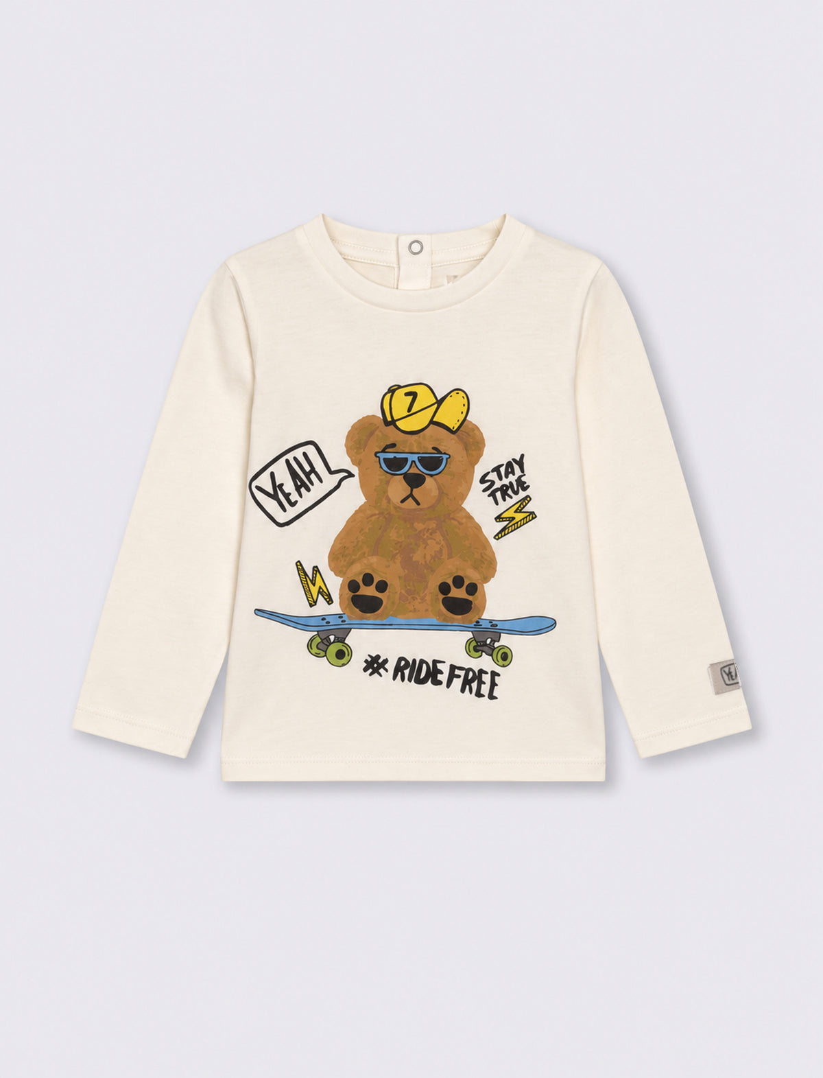 T shirt con stampa - Bianco latte