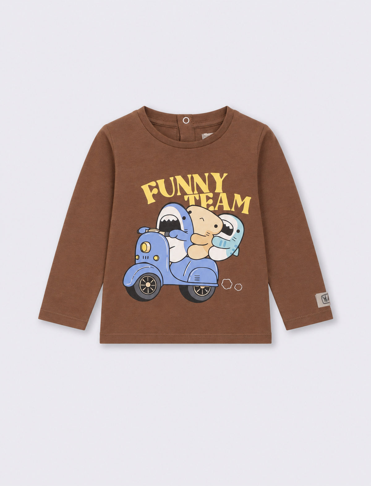 T shirt con stampa - Grigio talpa