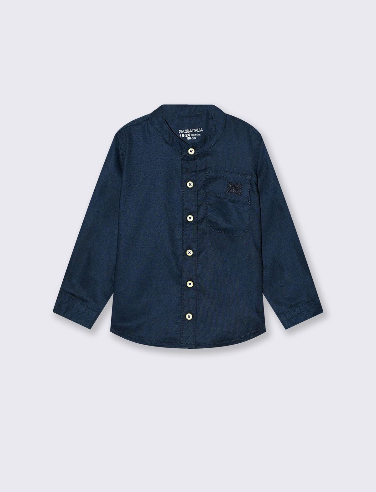Camicia modello alla coreana - Blu