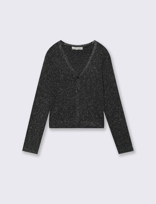 Maglia cardigan scollo a V - Nero