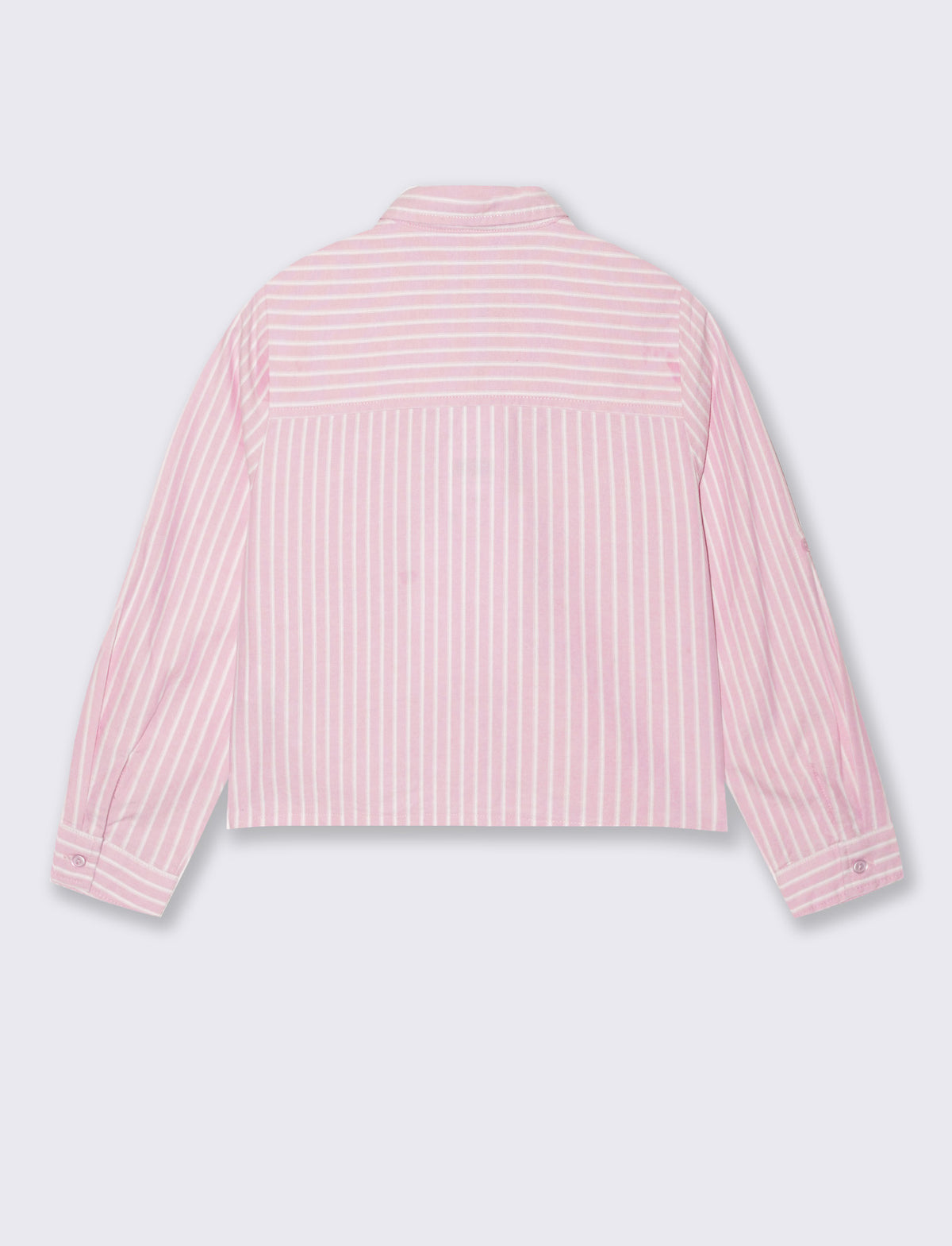 Camicia tinto filo a righe - Rosa